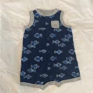 Carters little boys one piece. Blue fish pattern